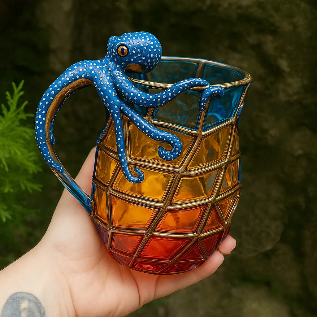 Painted Octopus Mug