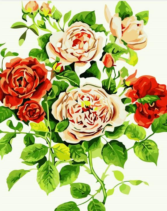 

Peonies in Spring – Paint By Numbers - 40*50CM, 501 Original
