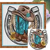 Western Cowboy Boot Hat-11CT Stamped Cross Stitch 45*45cm tapestrymarket