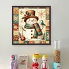 Xmas Snowman-11CT Stamped Cross Stitch 40*40cm tapestrymarket