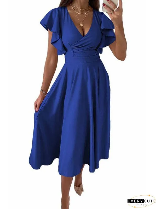 Party Dress with Flutter Sleeves