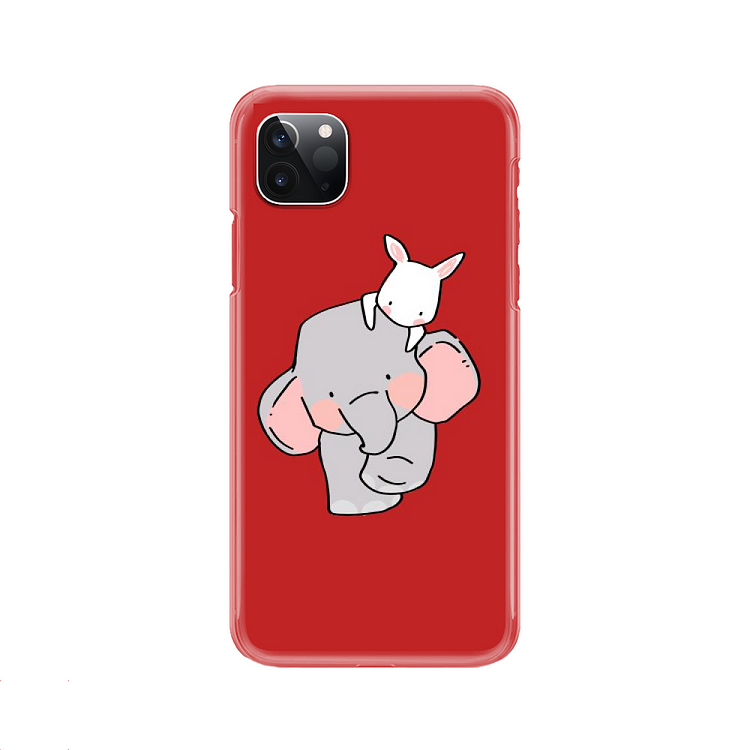Elephant And Little White Rabbit, Elephant iPhone Case