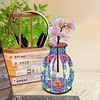 Diamond Painting Wooden Flower Diamond Painting Flower Vase Ornaments for Home Office Decor