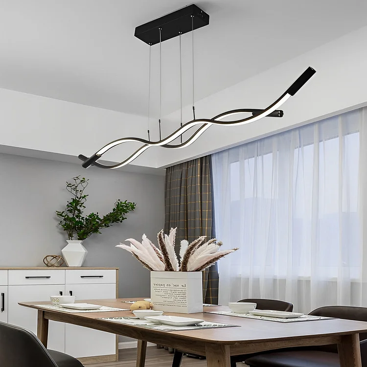 Creative Wave LED Modern Chandelier Kitchen Pendant Lighting Ceiling Light - Appledas