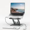 New Laptop Stand Radiator Base Fan Aluminum Alloy Desktop Heightening Hub Docking Station Stand