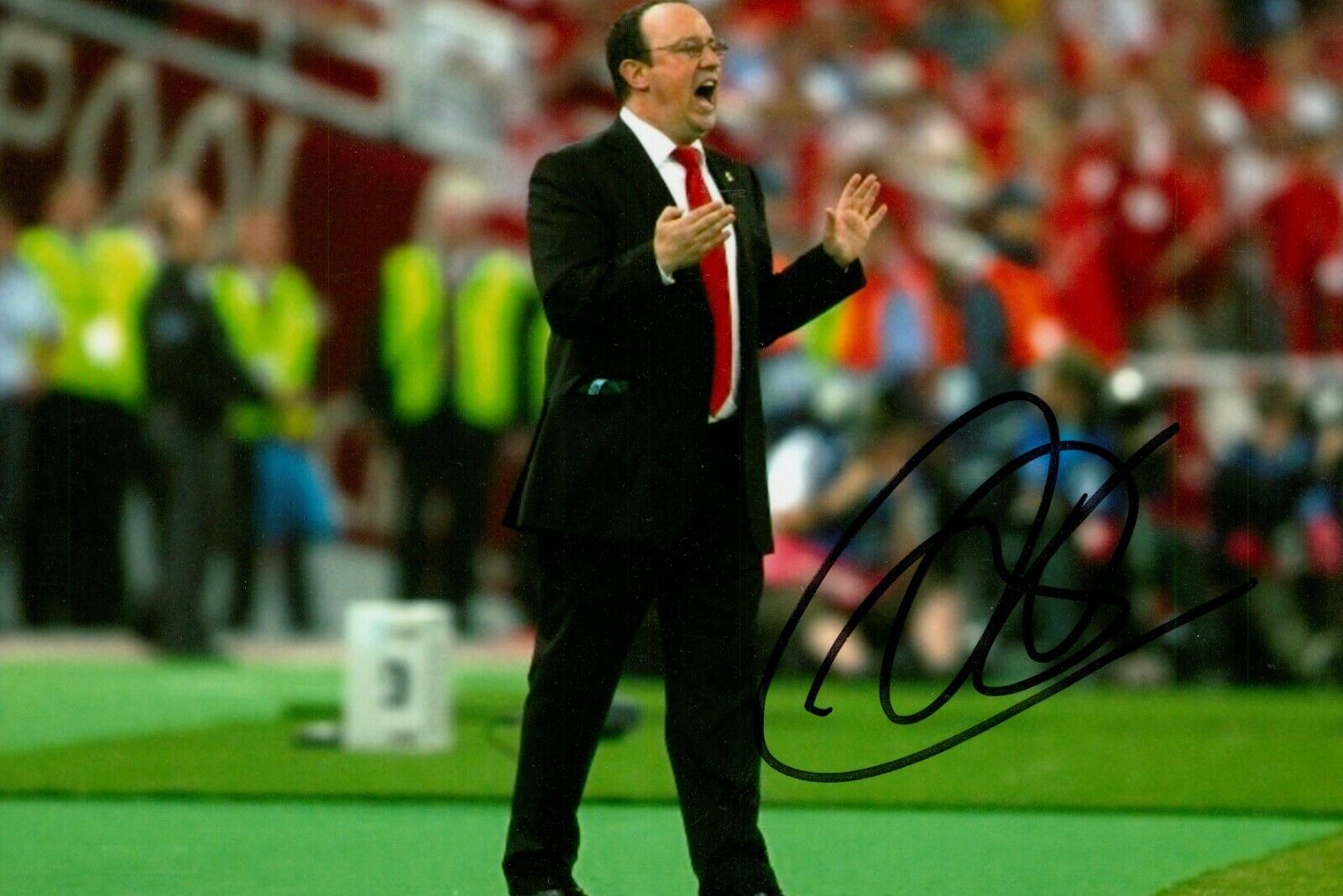 Rafa Benitez Hand Signed 6x4 Photo Poster painting Liverpool Everton Real Madrid Autograph + COA