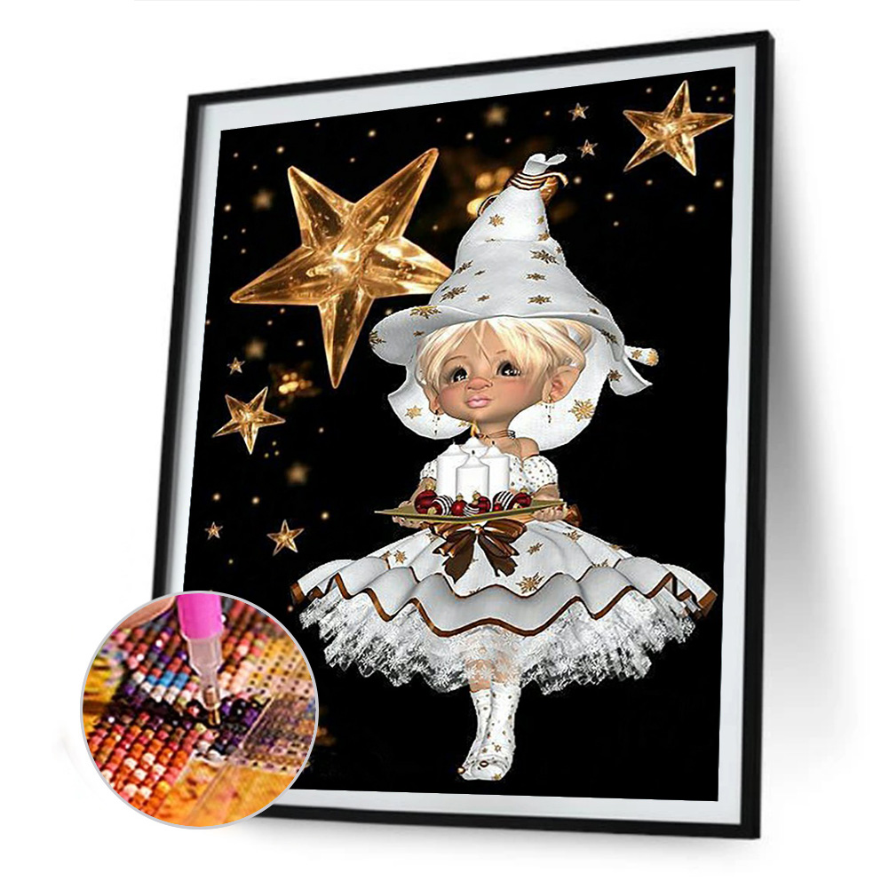 

(Multi-Size) Big Eyes Doll - Round/Square Drill Diamond Painting, Square diamond 50*60cm, 501 Original