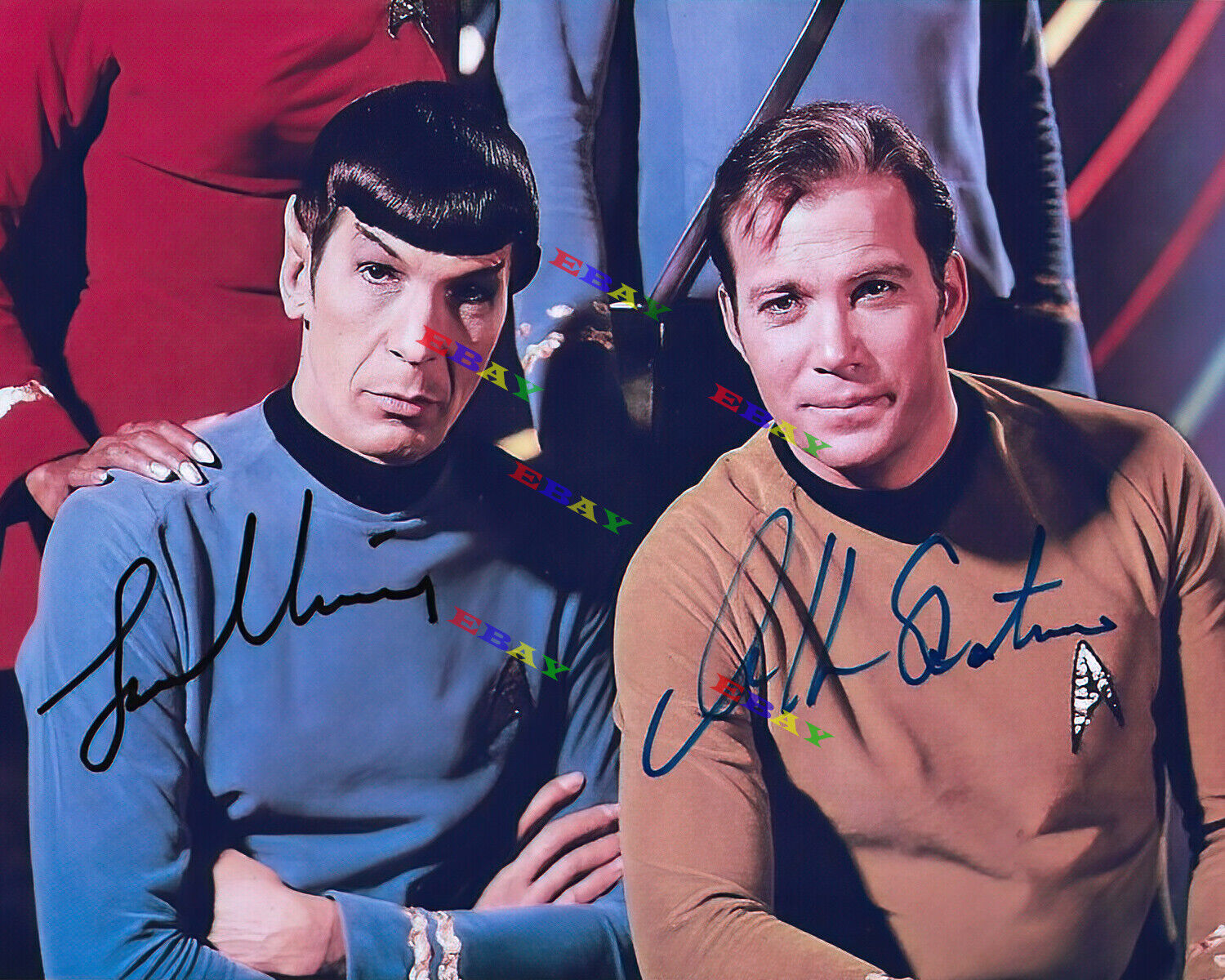 Star Trek Leonard Nimoy William Shatner Autographed 8x10 Signed Photo Poster painting REPRINT