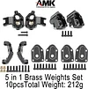 AMK UTB18 Axle Portal Covers, Brass Counter Weight Axle Housing Black Coating for Axial RC Crawler 1/18 UTB18 Capra Unlimited Trail Buggy RTR Upgrade Part