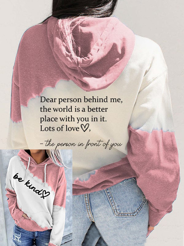 Comstylish Women'S Be Kind Dear Person Behind Me Print Pocket Casual Hoodies
