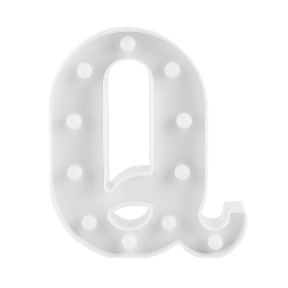 

LED Night Lamp 26 Letter Alphabet Light Wedding Birthday Party Decor (Q), 501 Original