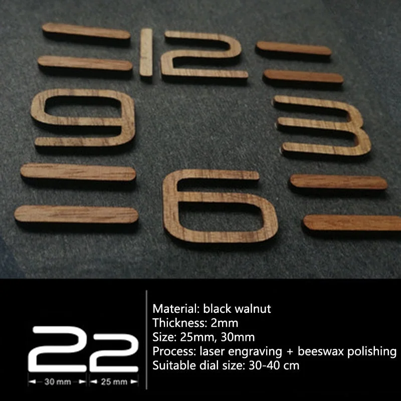 Solid Wood Wall Clock Parts Classic Wooden DIY Home Decor Clock Repair Accessories Clocks Numbers & Point Repair Essential Tools