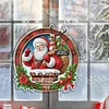 Diamond Painting Acrylic Santa Claus Pendant Kits for Home Wall Decor