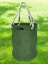 Canvas Tool Bucket Bag with Plastic Bottom Aerial Work Tool Bag for Electrician