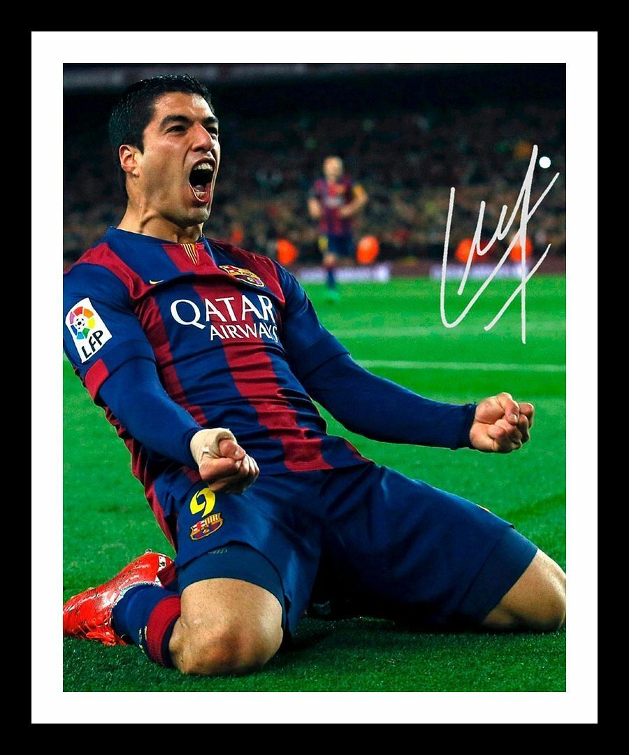 Luis Suarez - FC Barcelona Autograph Signed & Framed Photo Poster painting 1