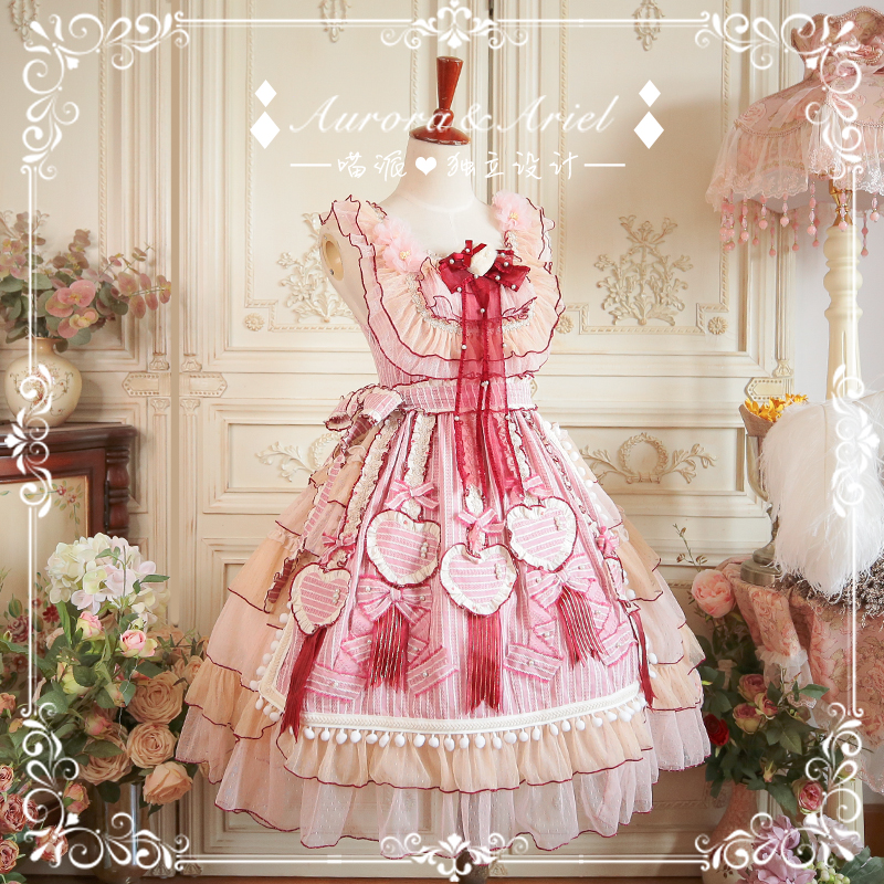 Enchanted Treasure Box Lover Series - Handcrafted Beaded Cotton JSK Dress | AAlolita