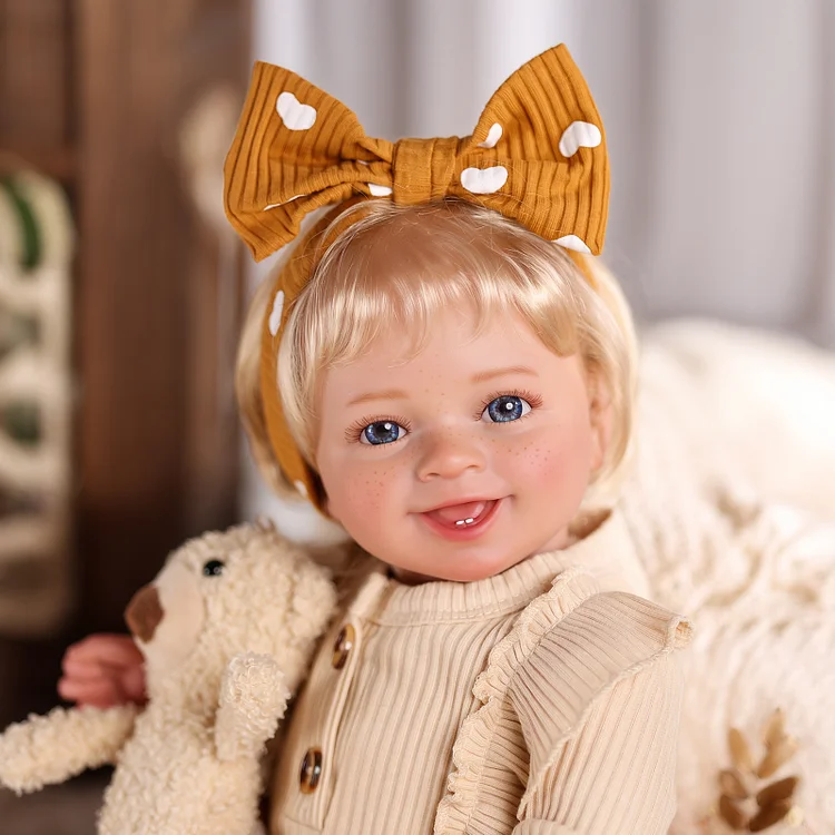 Babeside Smiling Reborn Baby Yaney 20'' Older Freckled Girl Building Lovely Memories
