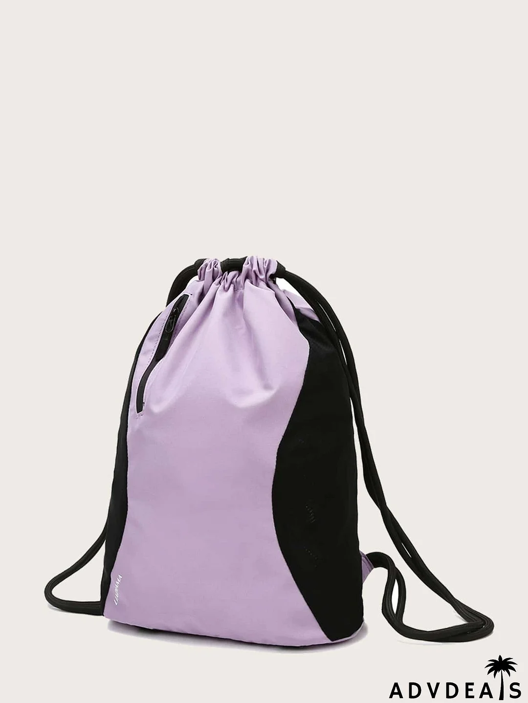 Color Block Drawstring Backpack