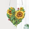 Diamond Painting Love Sunflower Wreath Pendant
