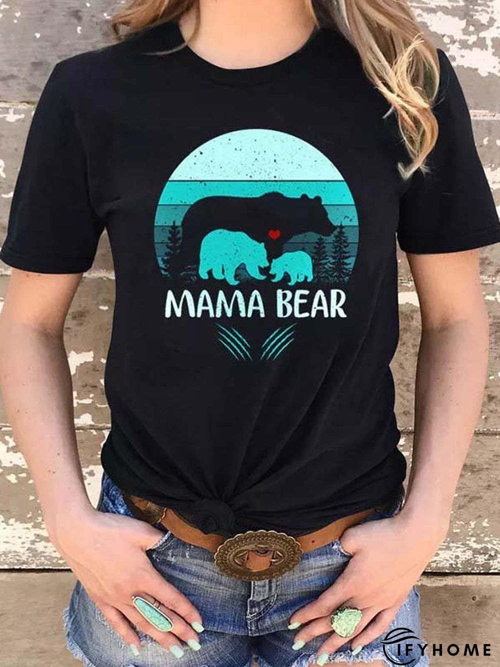 Letter Crew Neck Short Sleeve Casual T-shirt | IFYHOME