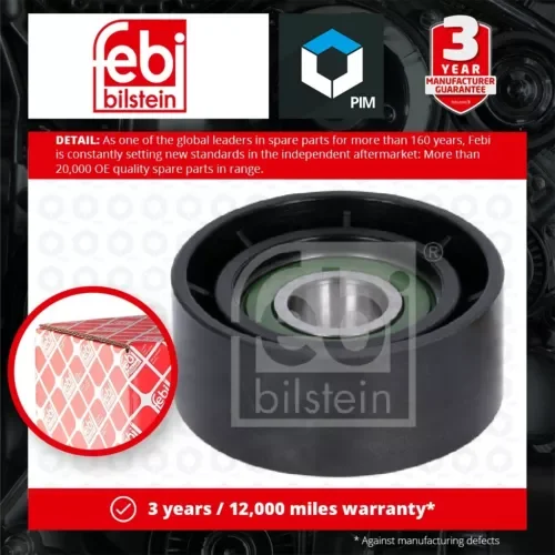 Aux Belt Idler Pulley fits RENAULT MASTER Mk2 2.2D 2.5D 2.8D 98 to 02 Guide Febi Parts
