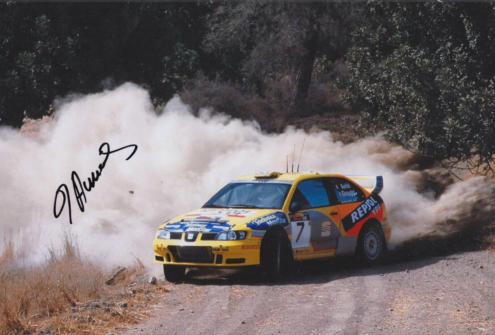 Didier Auriol Hand Signed 12x8 Photo Poster painting Rally Autograph SEAT Sport 1