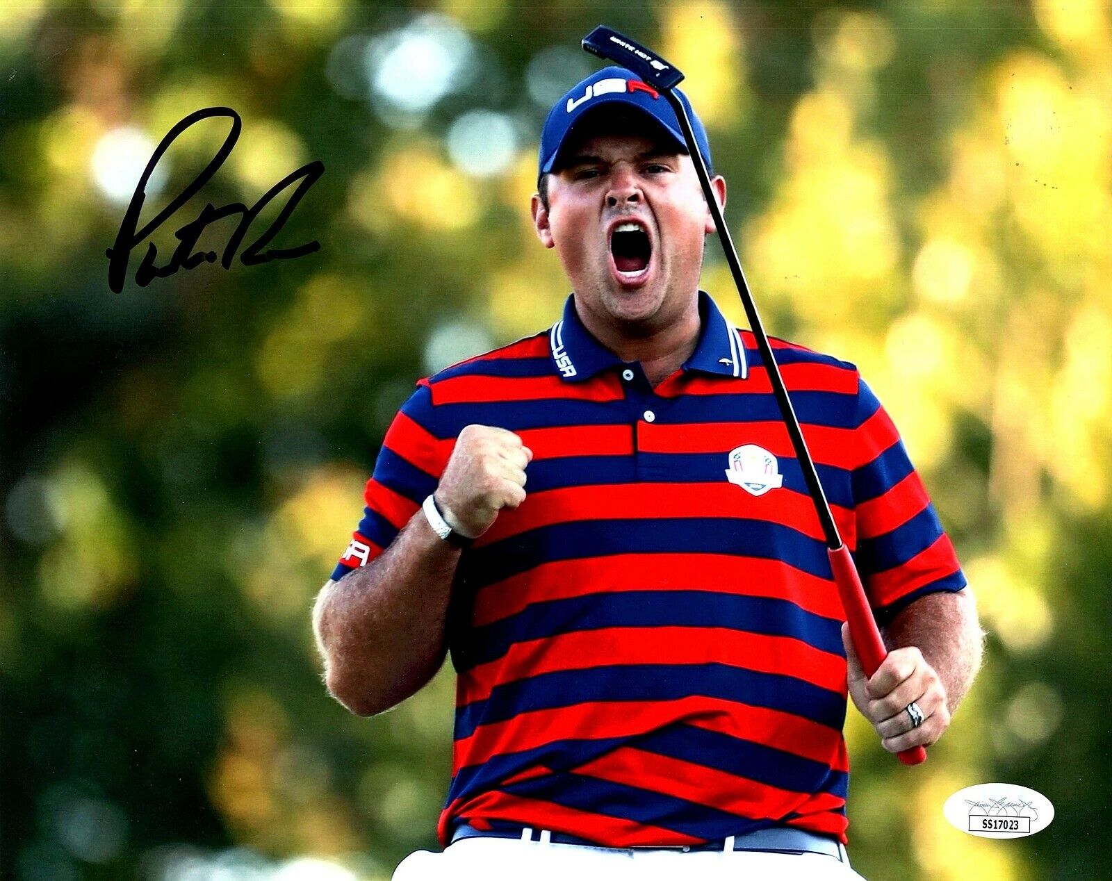 PATRICK REED Autographed SIGNED 8X10 U.S.A. RYDER CUP Photo Poster painting 2016 JSA CERTIFIED