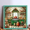 Christmas-11CT Stamped Cross Stitch 50*50cm tapestrymarket