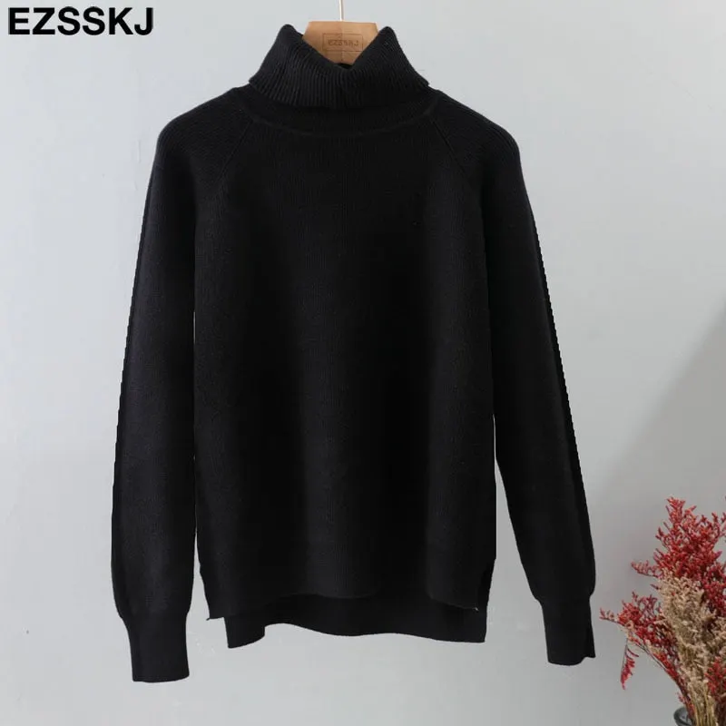 Pure color basic sweater thick Sweater Women Pullover Casual Turtleneck Long Sleeve Knit Sweater Female Jumpers