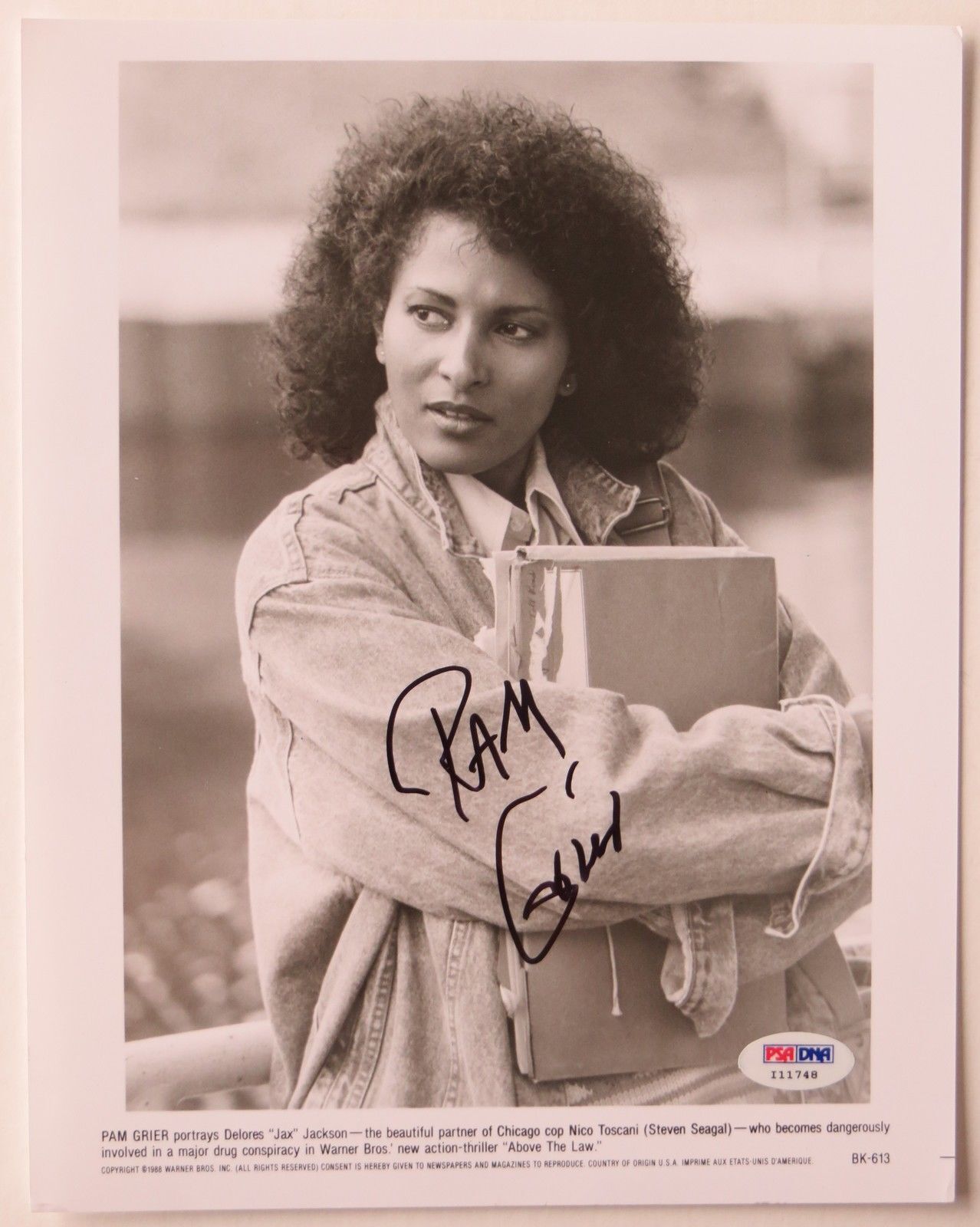 Pam Grier Signed 'Above The Law' Authentic 8x10 Photo Poster painting (PSA/DNA) #I11748