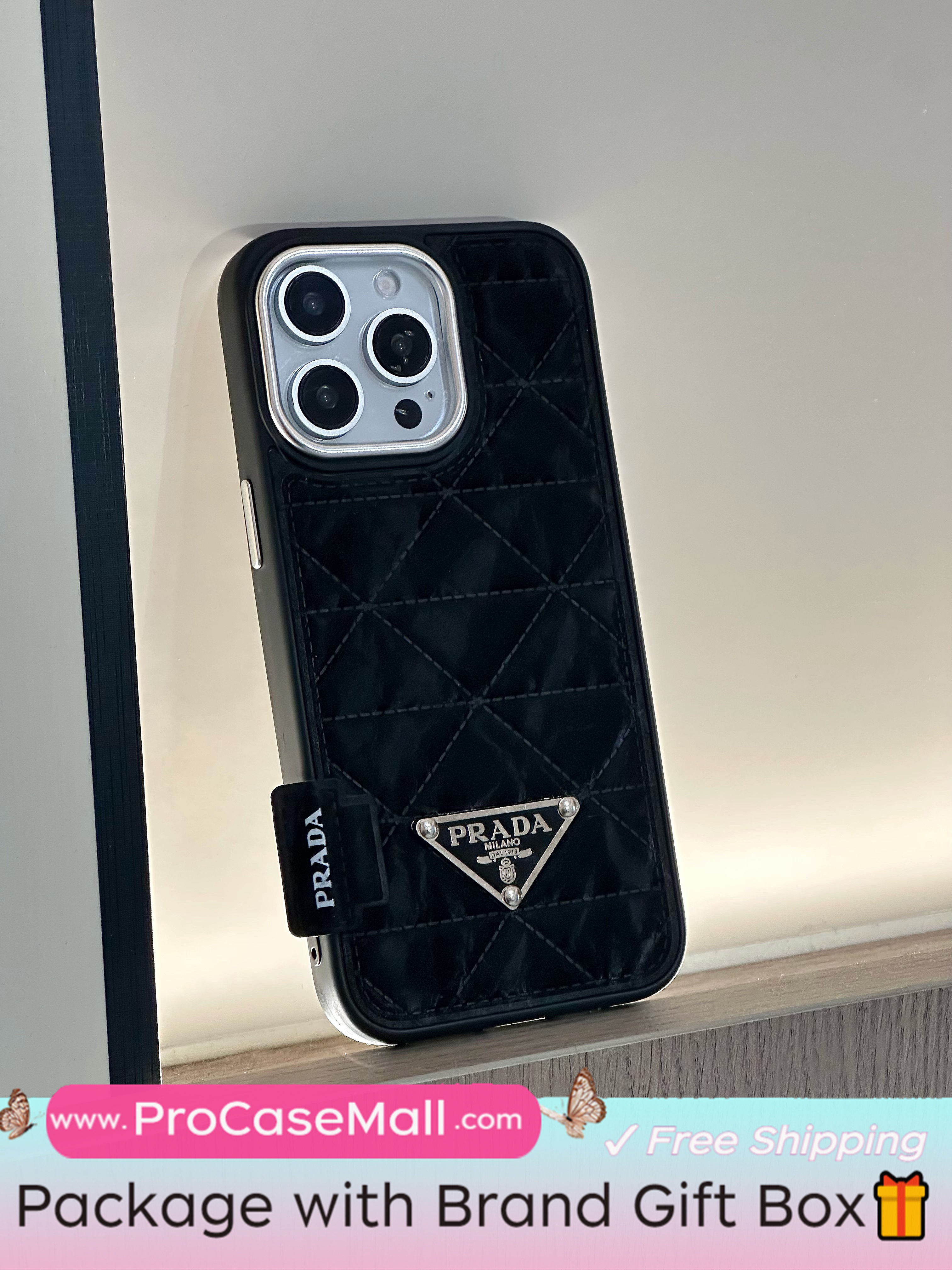 PRADA PREMIUM SNOW MOUNTAIN LEATHER APPLE IPHONE CASE