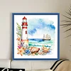 Seaside Lighthouse-11CT Stamped Cross Stitch 40*40cm/15.75*15.75in