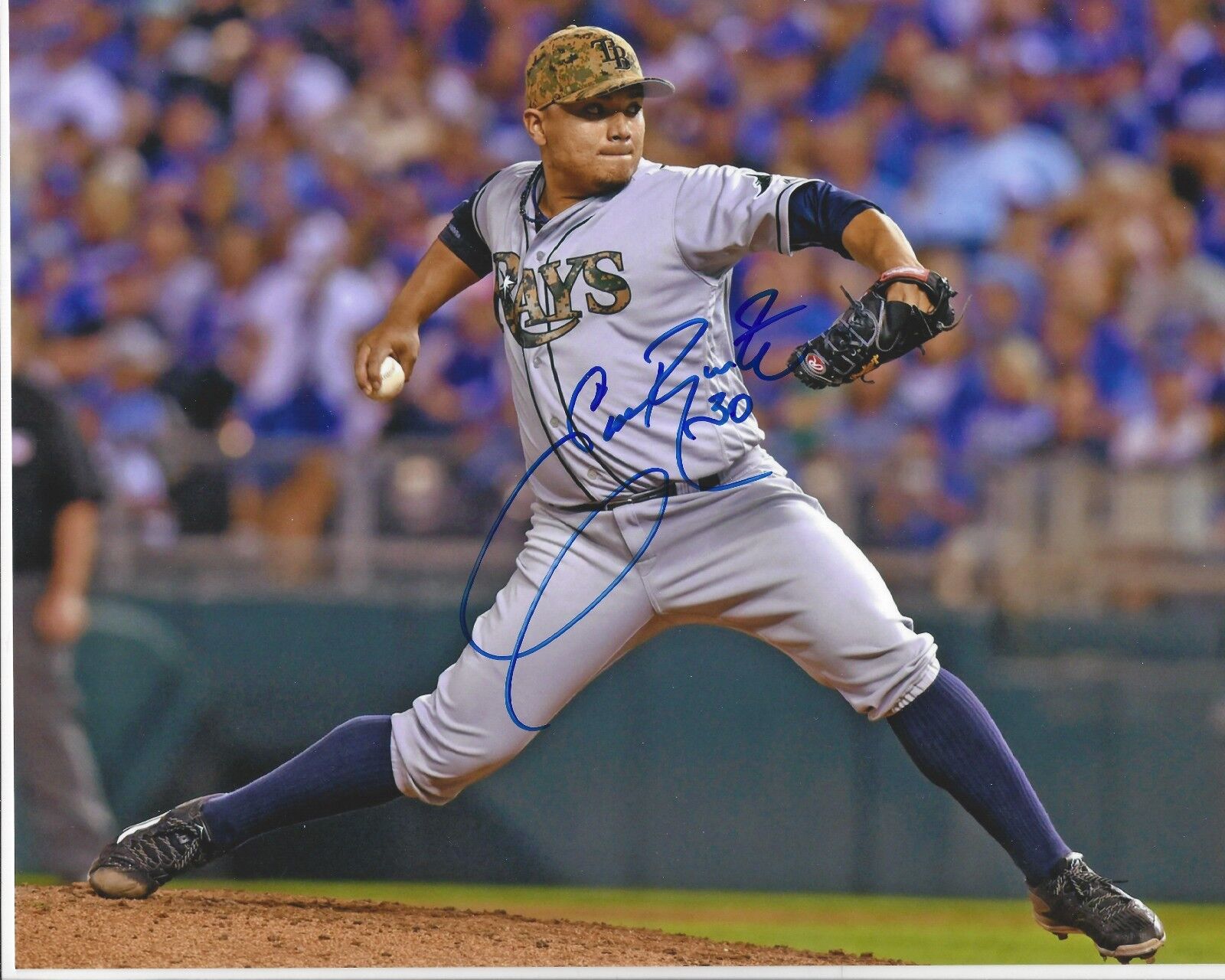 Erasmo Ramirez Autographed 8x10 Tampa Bay RaysA328