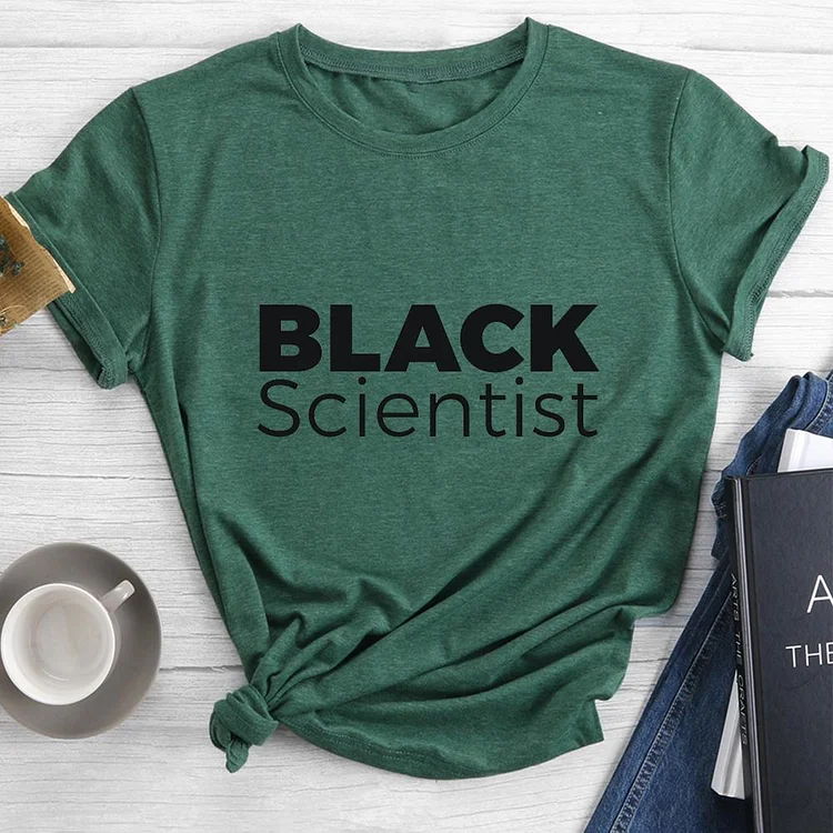 Black Scientist  Round Neck T-shirt