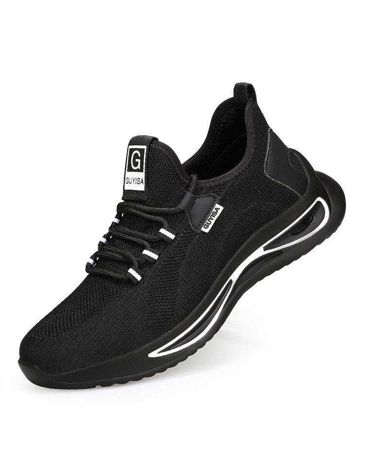 Breathable Steel Toe Stab-Resistant Non-Slip Work Shoes - White