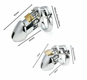 pornhint Pornhint CB-6000S Male Chastity Device Bondage Gear Cage Lock 2.5" Male Restraint BDSM