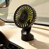 Car Fan Multi-Angle Rotatable Car Cooling Fan for Dashboard SUV RV Truck Sedan