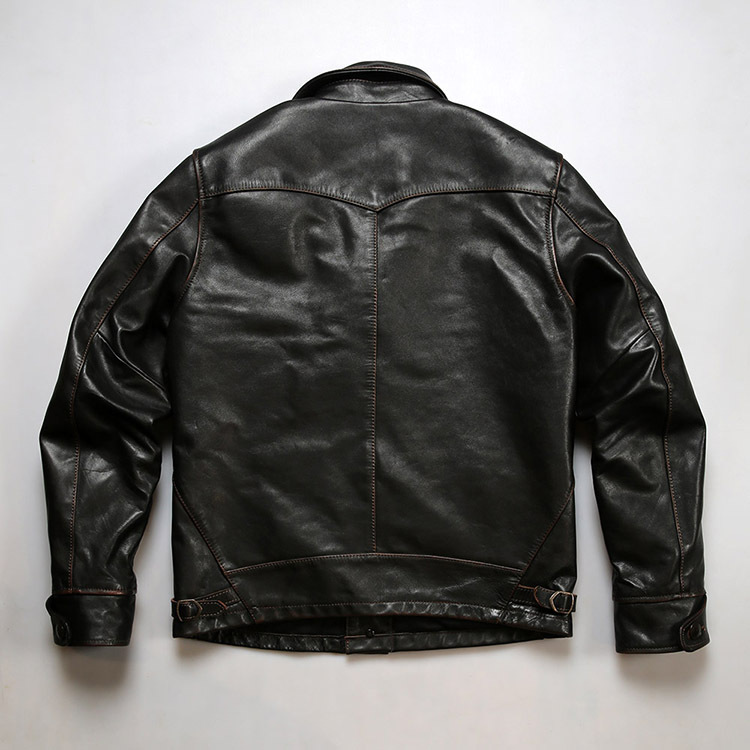 Replica RRL Three-Pocket Horsehide Jacket for Men