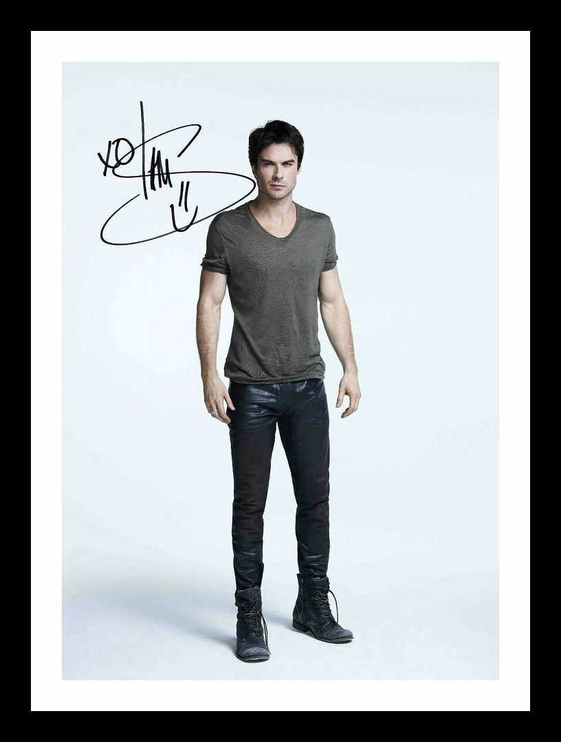 Ian Somerhalder Autograph Signed & Framed Photo Poster painting