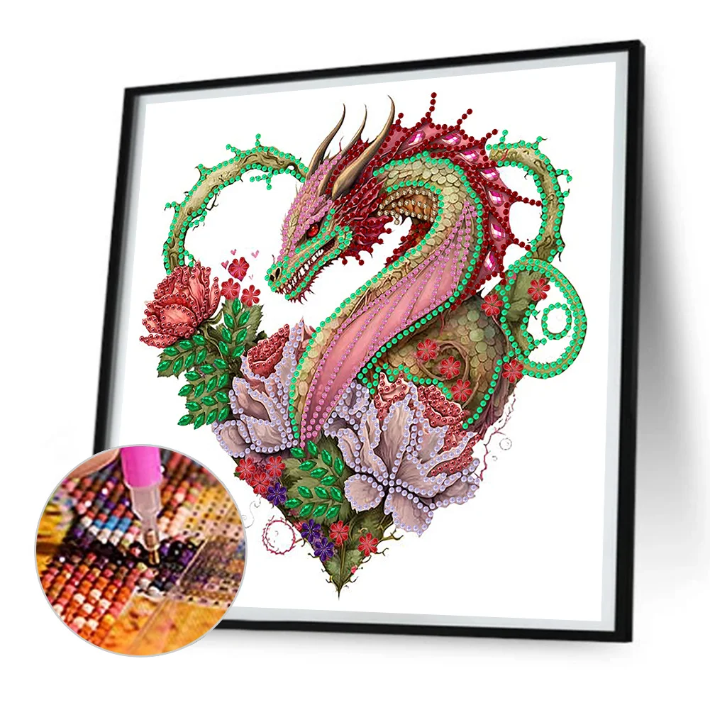 Special Shape Diamond Painting 30*30cm - Circling Dragon