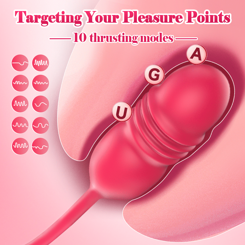 【 Valentine's Day Buy 1 Get 2 】 Rose Vibrating Penis Rings For Couples With 5-in-1 Big Mouth Rose Clit Sucker Toy & Thrusting Vibrator