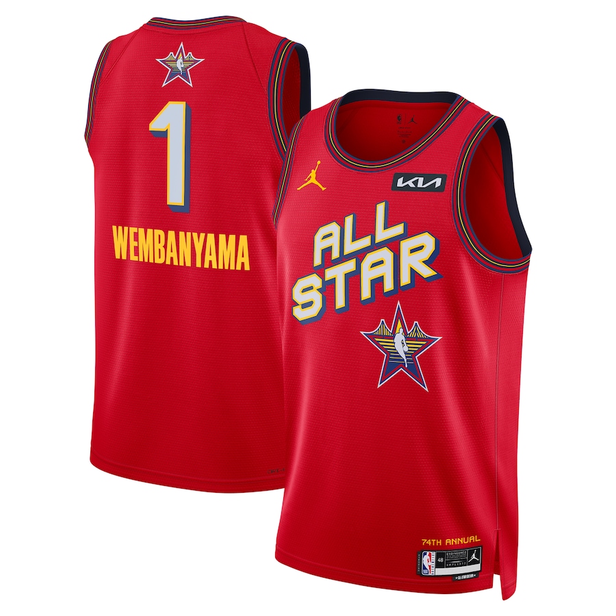 Unisex Victor Wembanyama Brand Red 2025 NBA All-Star Game Swingman Jersey
