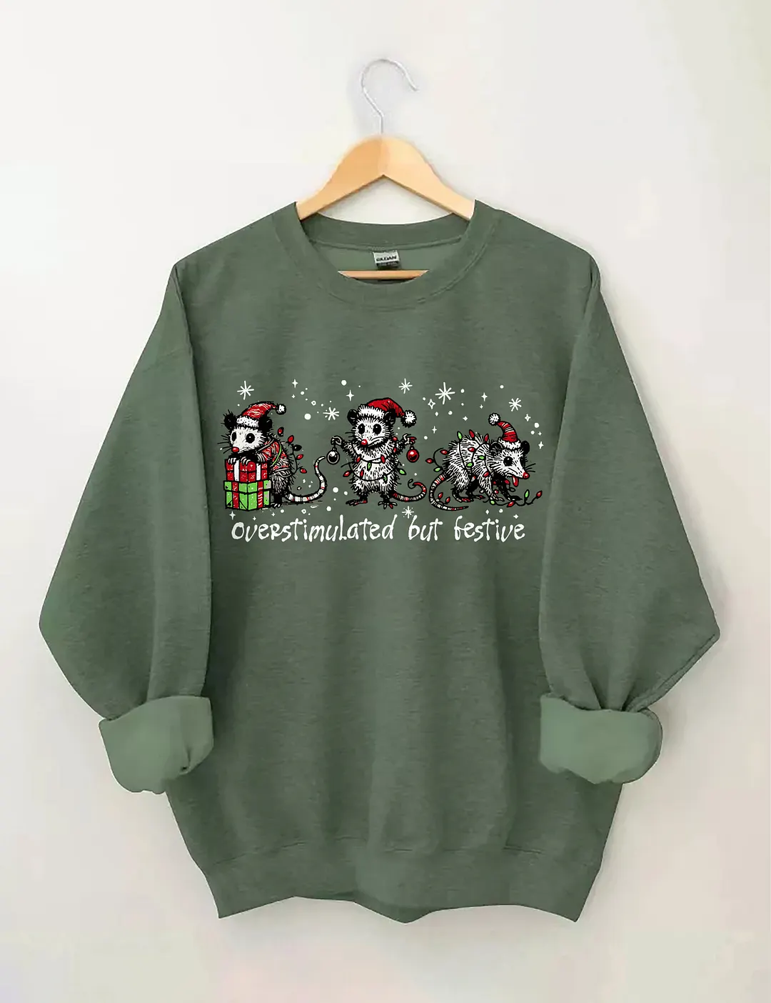 Funny Christmas Overstimulated But Festive Sweatshirt