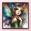 Butterfly Fairy-11CT Stamped Cross Stitch 50*50cm/19.69*19.69in tapestrymarket