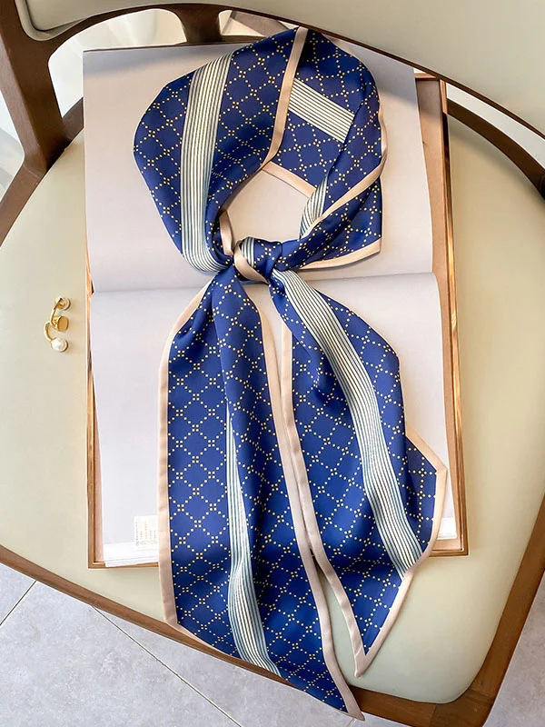 Leisure Fashion Geometry Minimalist Silk Scarf