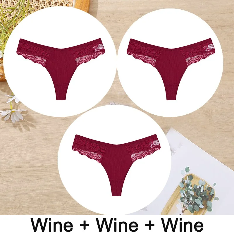 Billionm Cotton Panties for Women Sexy Lace Underwear G-String Underpants Female Perspective Hollow out Soft Intimate Lingerie