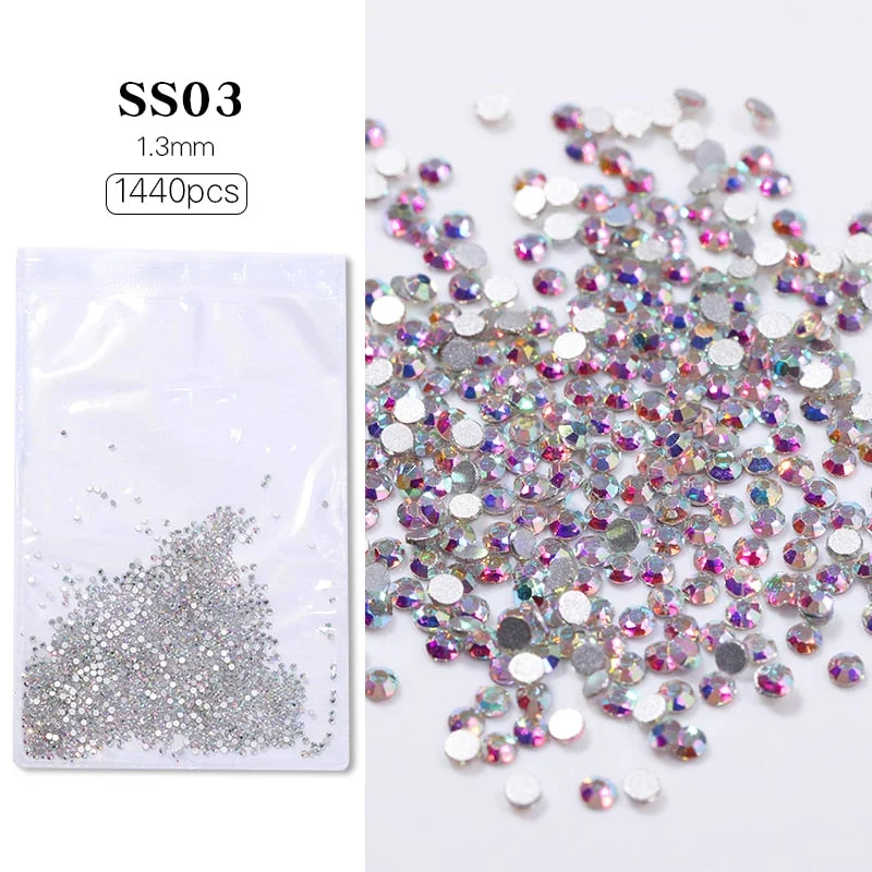 48pcs Mixed Size Aurora Little Bear Nail Art Accessories Resin Kawaii Bear Stereo FlatBack 3D Fashion Fingernail DIY Decoration-Nail Inspo