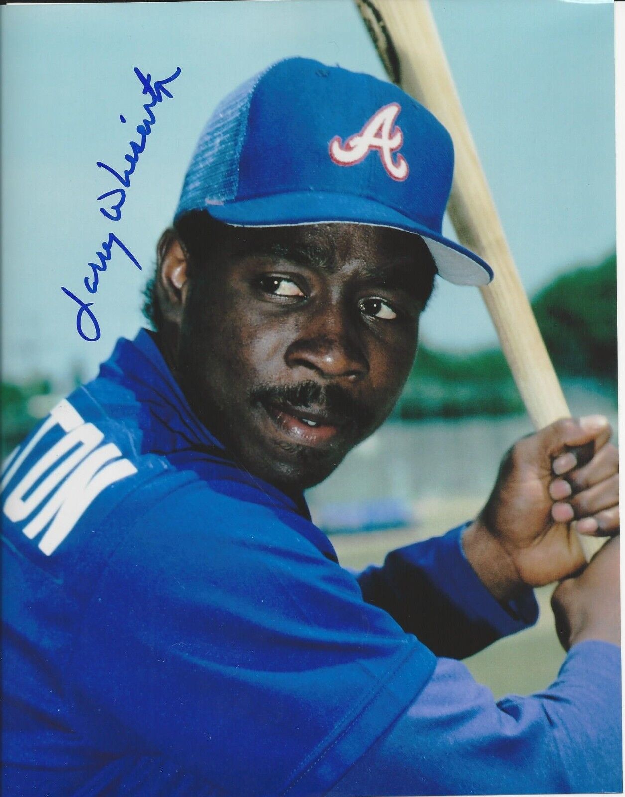 AUTOGRAPHED Larry Whisenton Atlanta Braves 8x10 Photo Poster painting W/COA