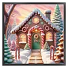 Xmas House-11CT Stamped Cross Stitch 50*50cm
