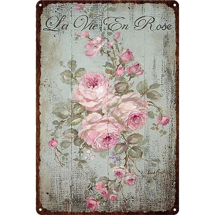 Lavender Peony RoseFlowers - Vintage Tin Signs/Wooden Signs - 7.9x11.8in & 11.8x15.7in